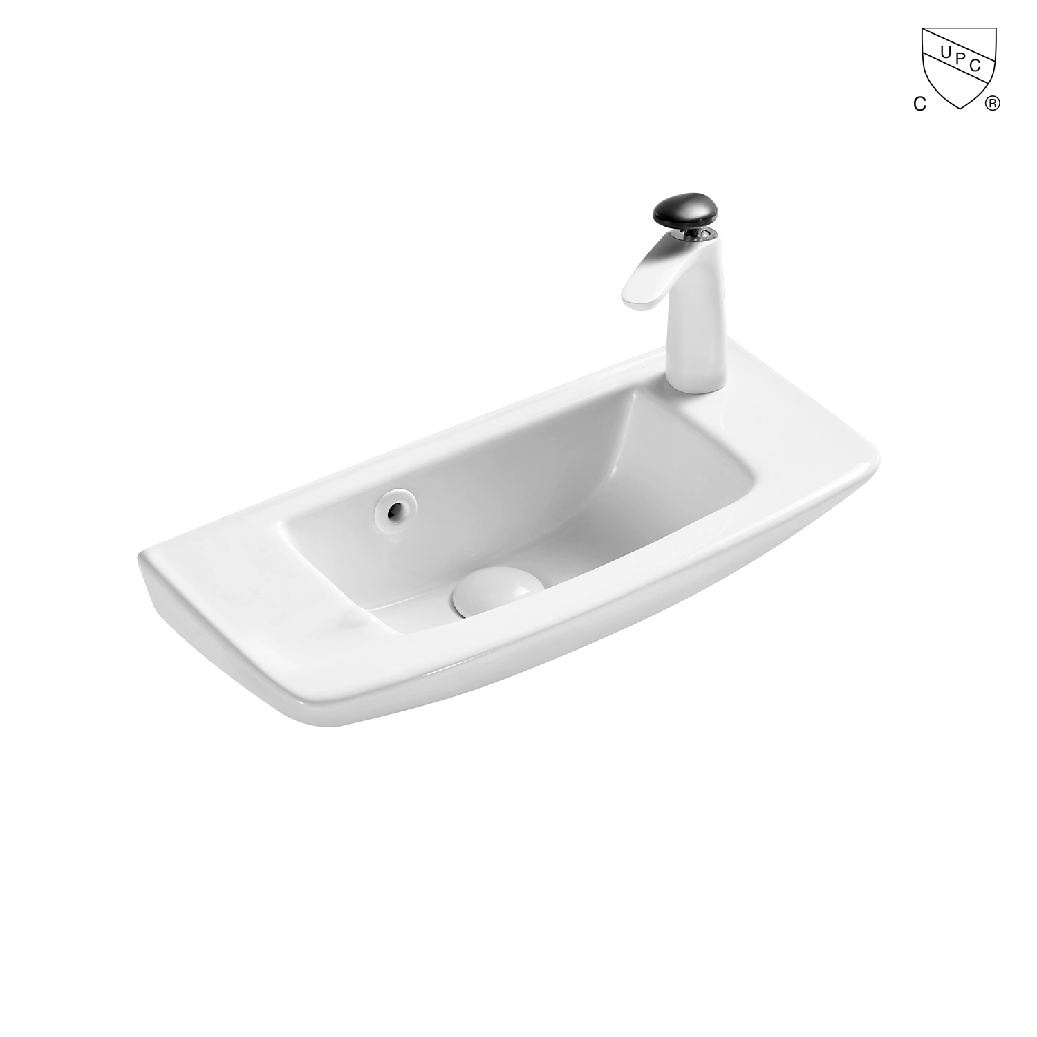 50cm cupc compact bathroom wash basin white rectangle shape wall mount sink ML-2039, 20-inch ada wall mounted sink
